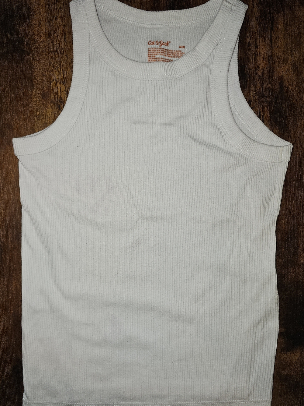 Cat & Jack White Ribbed Tank